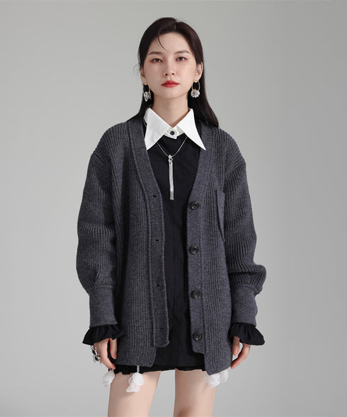 Rib Knit Cardigan